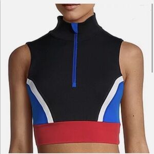Sports Illustrated High Neck Sleeveless Crop Top